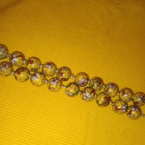 Cloisonne vintage bead necklace